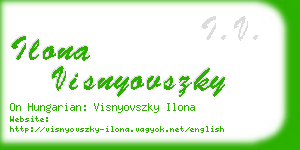 ilona visnyovszky business card